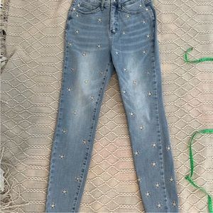 🤩Judy Blue Star Embroidered High Waist Denim Skinny Denim Jeans🤩